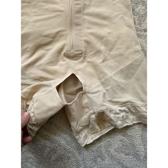 SHAPERX Nude Bodysuit Shapewear Slimming Tummy Control Zipper Closure - Picture 2 of 6